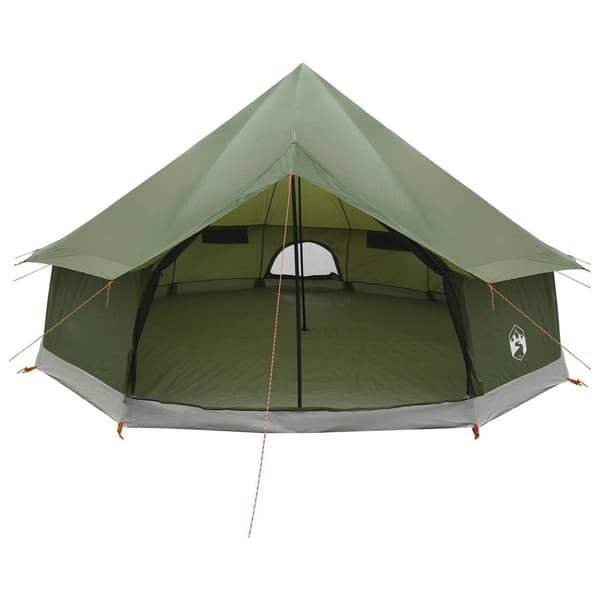 Tipi Tält Olivgrön 400 x 400 x 250 cm Polyester och Stål