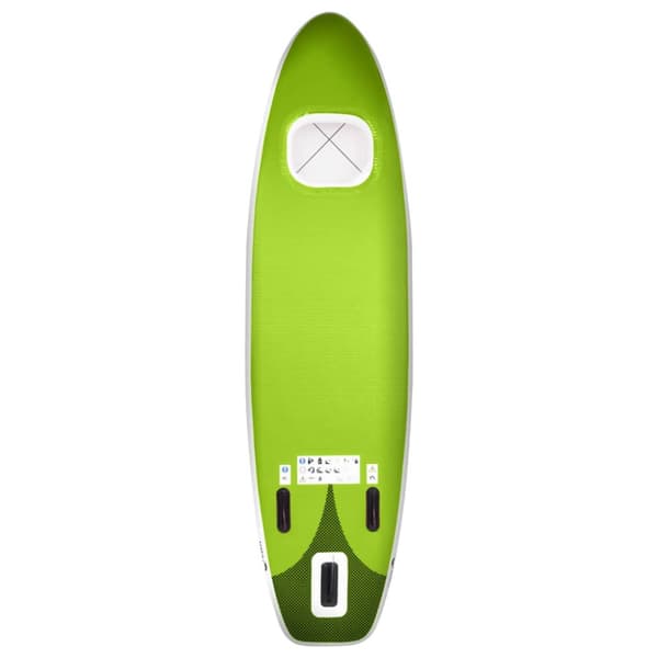 Upplåsbar SUP-bräda set grön 330x76x10 cm