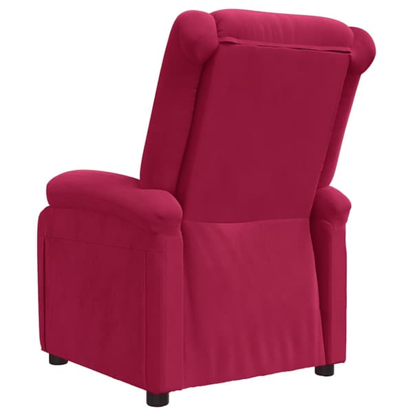 Reclinerfåtölj vinröd sammet