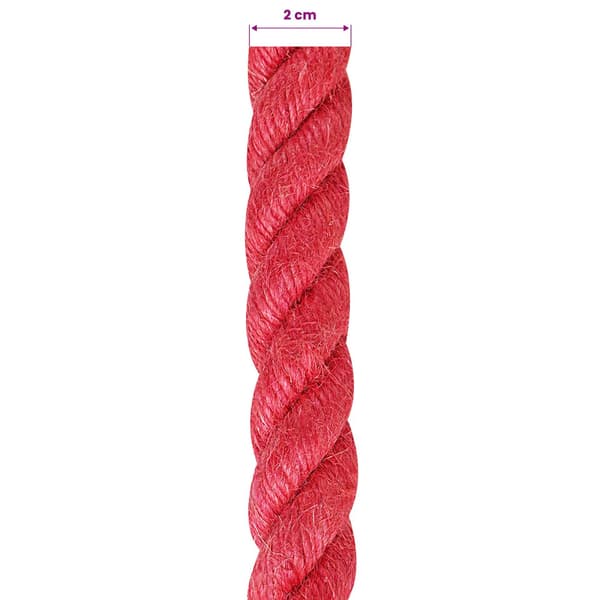 Juterep Röd 100% Tossa jute