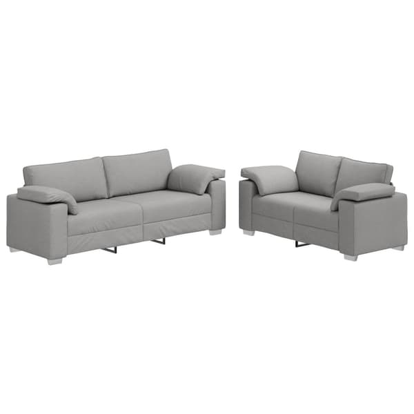 Soffa 2 pcs Moln Grå 219 x 80 x 82 cm tyg