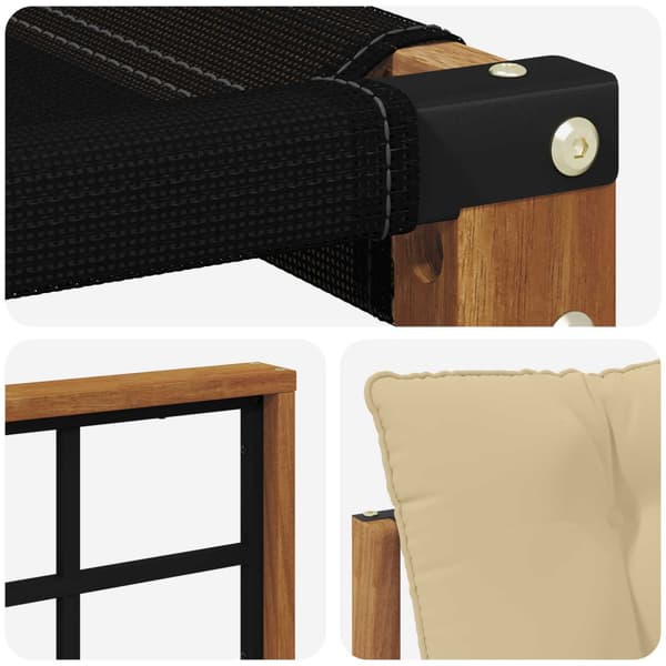 Utomhussoffset med kudde 7 pcs Naturlig och Beige