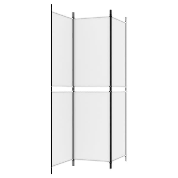 Rumsavdelare 3 paneler vit 150x200 cm tyg