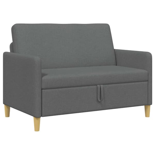 Soffa med förvaring Mörkgrå 122 x 78 x 87 cm Polyester