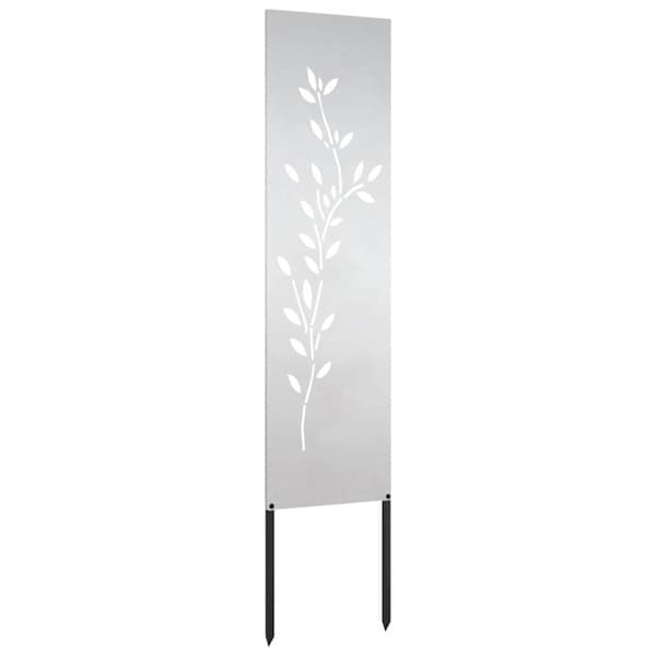 Trädgårds integritetsskärm Silver 32 x 140 cm Rostfritt stål