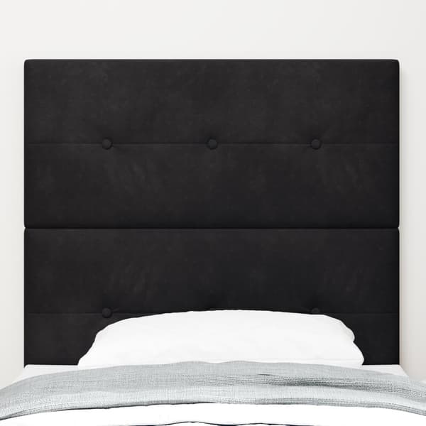 Huvudgavel Svart 90 cm Sammet