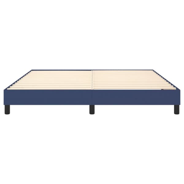 Boxspring-sängram blå 160x200 cm tyg