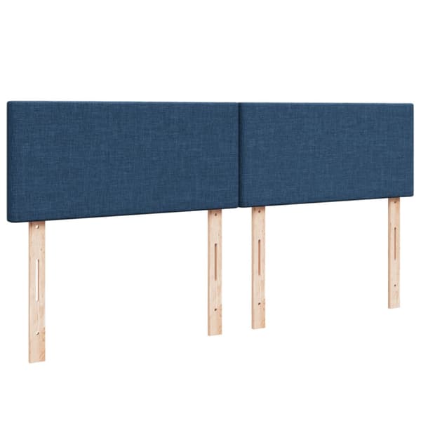 Ramsäng med madrass blå 200x200 cm tyg