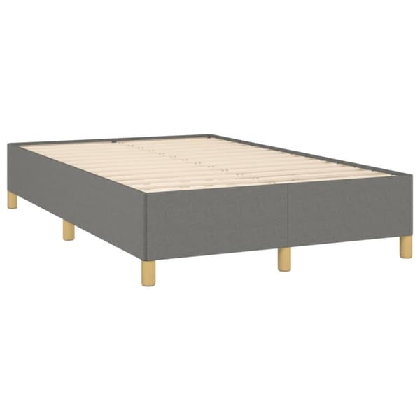 Ramsäng med madrass mörkgrå 120x190 cm tyg