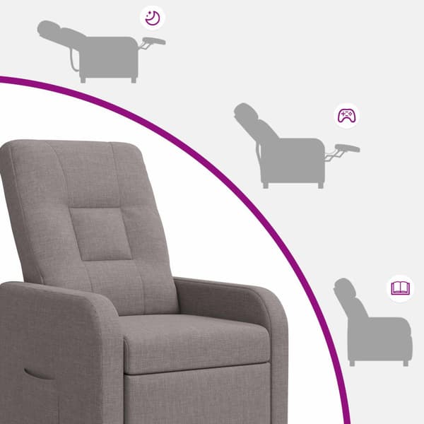 Recliner Taupe Tyg