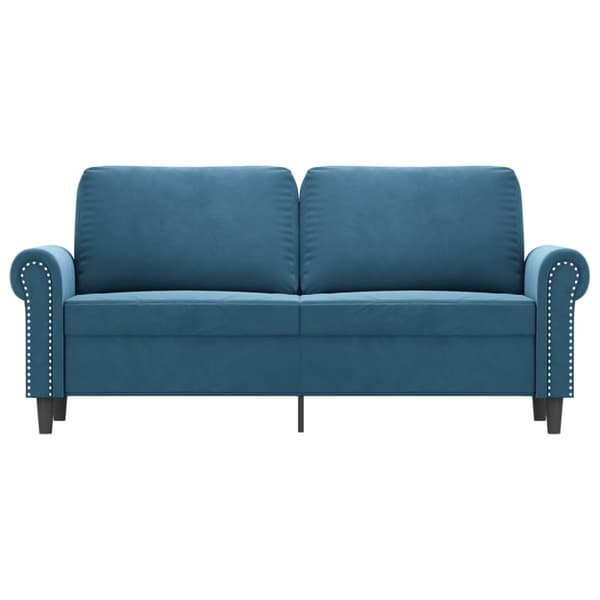 2-sitssoffa blå 140 cm sammet