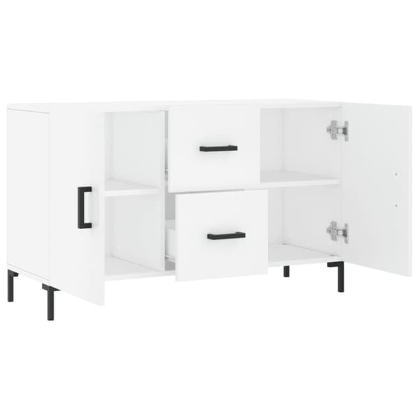 Skänk vit 100x36x60 cm konstruerat trä