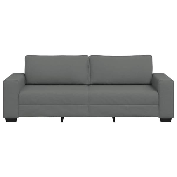 3-sitssoffa mörkgrå 220x77x82 cm tyg