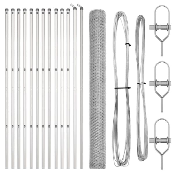 Stängselstolpe Silver 25 x 1,5 m (13 mm mesh) Stål
