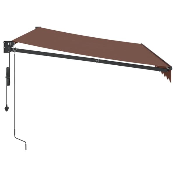 Markis automatiskt infällbar brun 350x250 cm