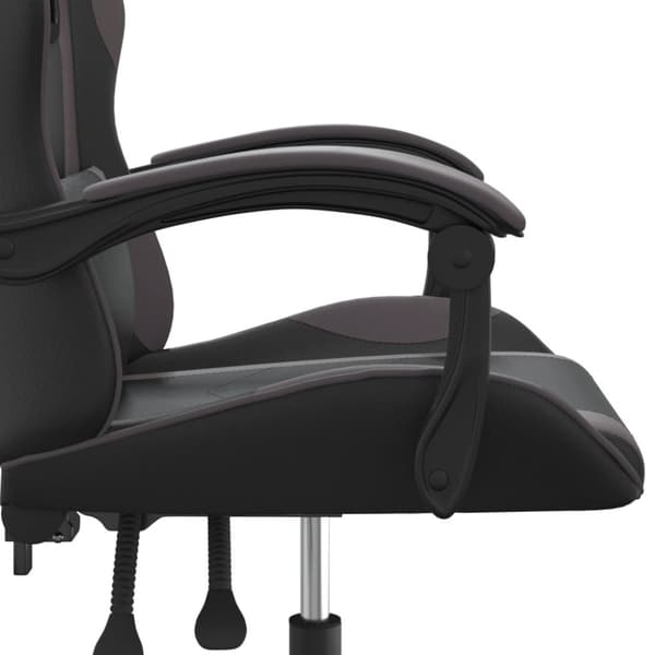Gamingstol svart och grå konstläder