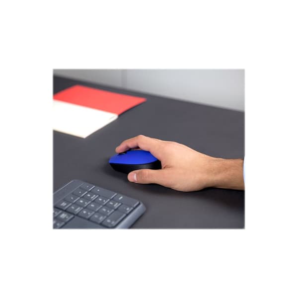 Logitech M171 - mus - 2.4 GHz - svart, blå