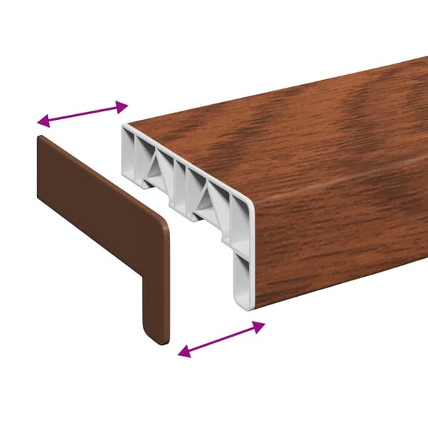 Fönsterbräda Brun trä 140 x 10 x 4,5 cm PVC