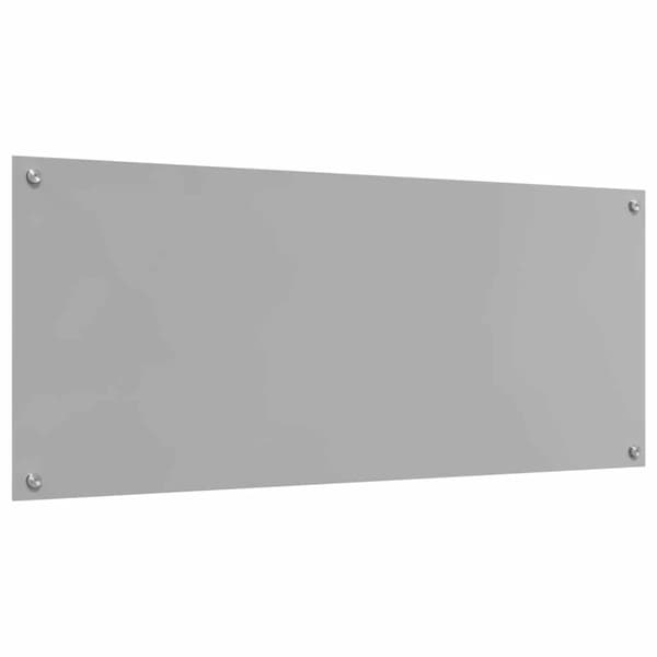 Köksskydd 2 pcs Ljusgrå 120 x 50 cm härdat glas