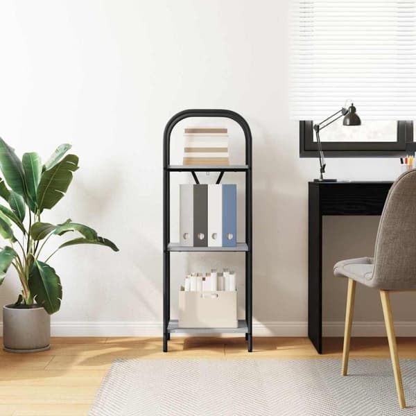 Hyllsystem Grå Sonoma 40 x 30 x 109 cm Konstruerat trä
