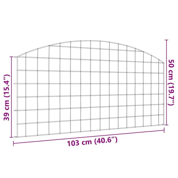 Dammskydd Set 5 pcs Grön 100 x 50 cm Stål