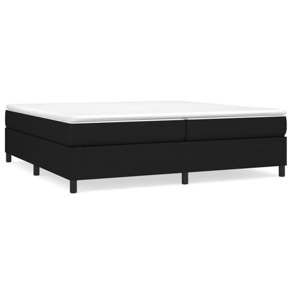 Boxspring-sängram svart 200x200 cm tyg