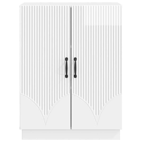 Sideboard Vit högglans 66 x 34,5 x 87 cm Konstruerat trä