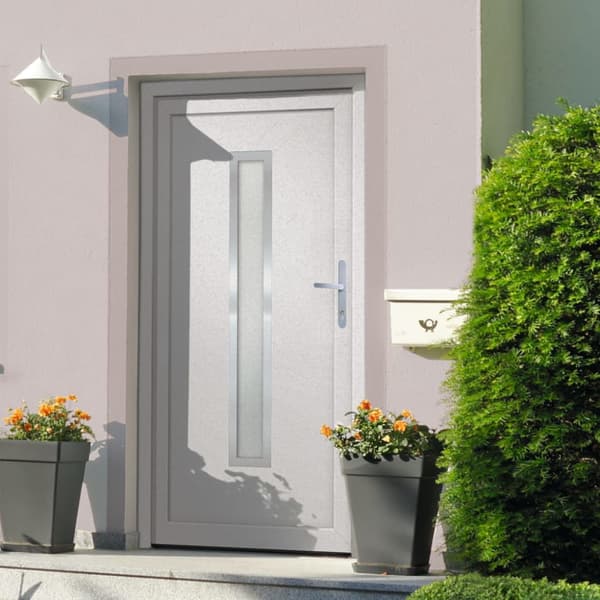 Ytterdörr vit 98x200 cm PVC