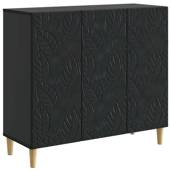 Sideboard Svart 89 x 34,5 x 80 cm Konstruerat trä
