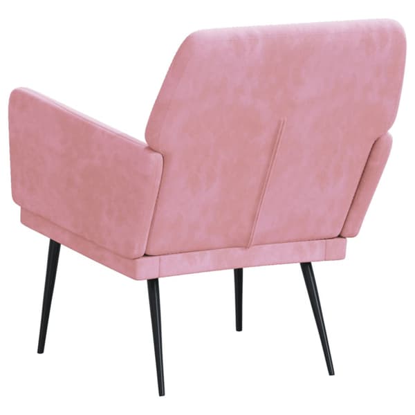 Fåtölj rosa 62x79x79 cm sammet