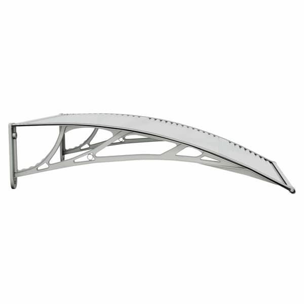 Dörrtak grå och transparent 100x75 cm polykarbonat