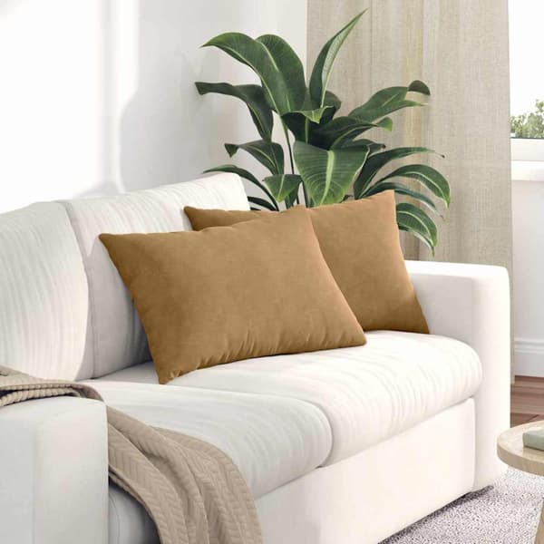 Sofakuddar 2 pcs Brun 60 x 40 cm Kordread tyg
