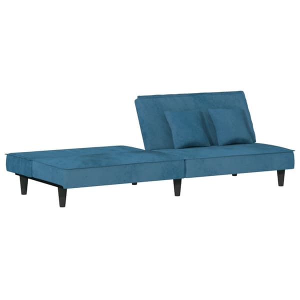 Bäddsoffa blå sammet