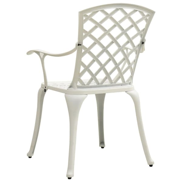Caféset 3 delar gjuten aluminium vit