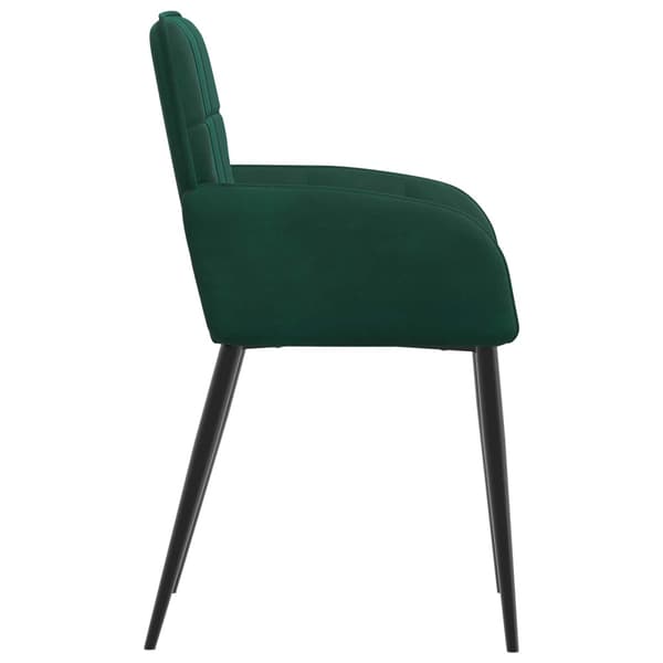 Matstolar 2 pcs Sammet Mörkgrön 57 x 50 x 85 cm