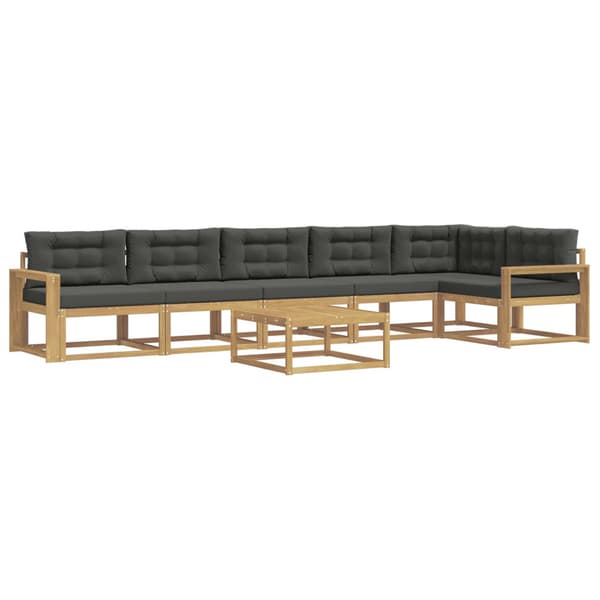 Utomhussoffset 7 pcs Vit och antracit 79 x 79 x 37 cm Polyester