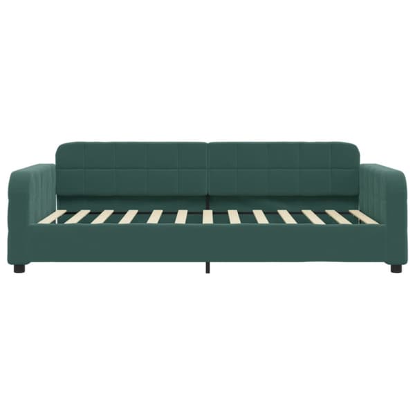 Dagbädd utdragbar mörkgrön 90x200 cm sammet