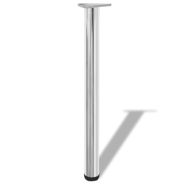 4 Höjdjusterbara bordsben i krom 710 mm