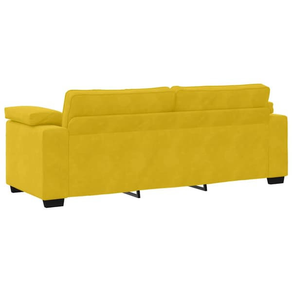 3-sitssoffa gul 220x77x82 cm sammet