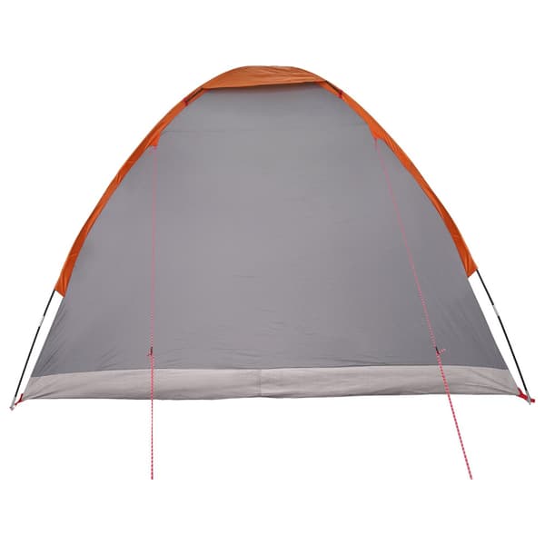 Campingtält Grå och orange 4 personer Polyester och Stål