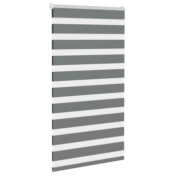 Rullgardin zebra mörkgrå 80x100 cm tyg bredd 75,9 cm polyester