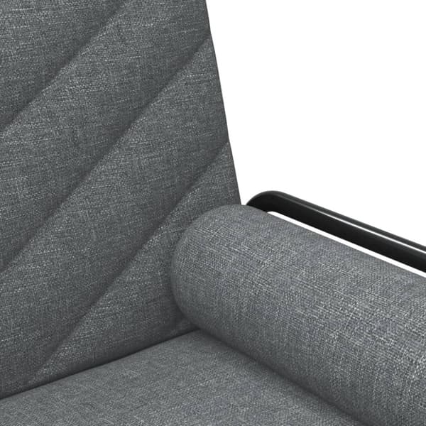 Bäddsoffa med armstöd mörkgrå tyg