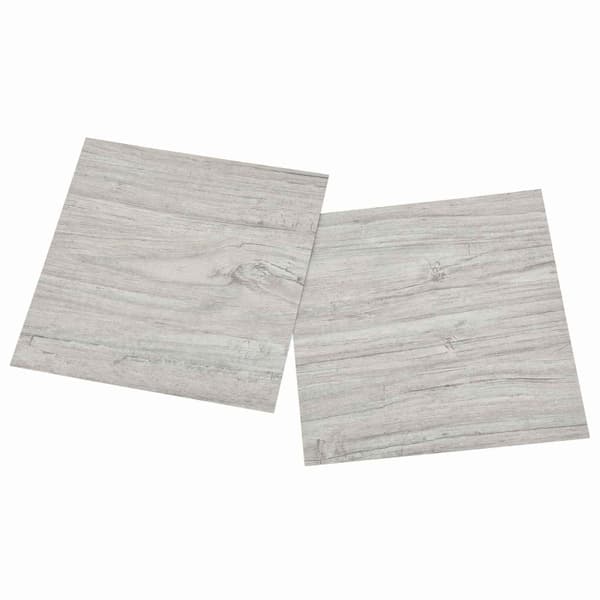 Golvplankor 55 pcs Ljusgrå 5,11 m² PVC