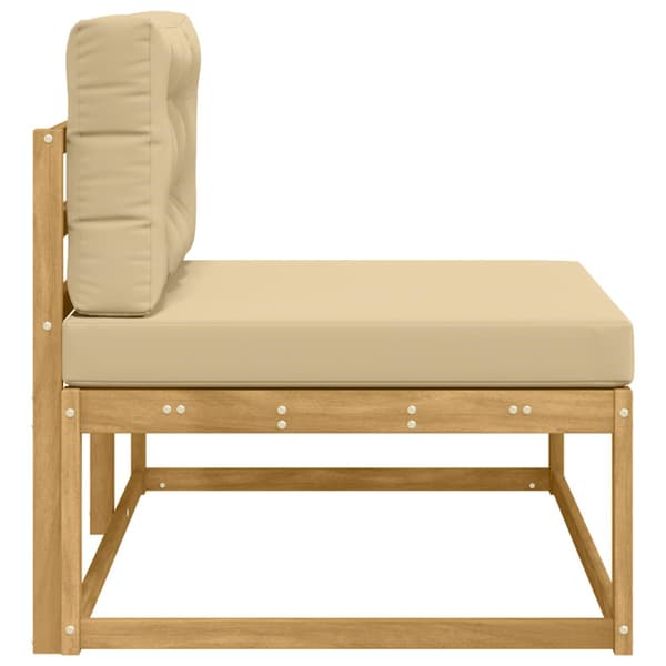 Modulsoffa utomhus med kudde Vit 115 x 83 x 73 cm Polyester