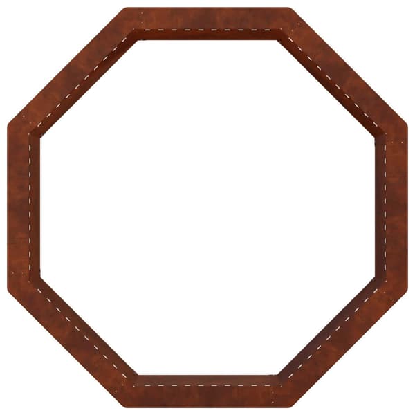 Eldstad ring Rostig 100 x 100 x 25 cm Väderbeständig stål