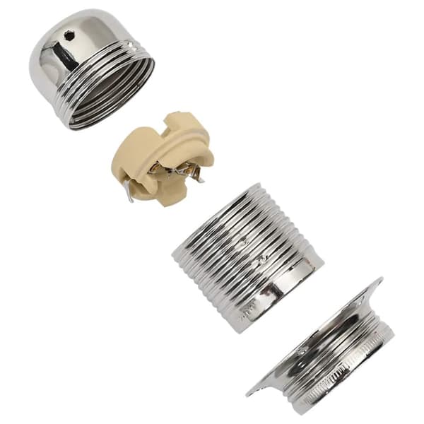Lamphållare 2 st Satin Nickel E27