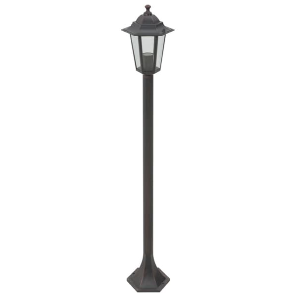 Lyktstolpar för trädgård 6 st E27 110 cm aluminium brons