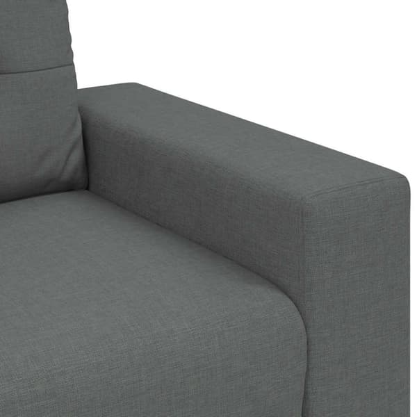 3-sitssoffa mörkgrå 220x78x80 cm tyg