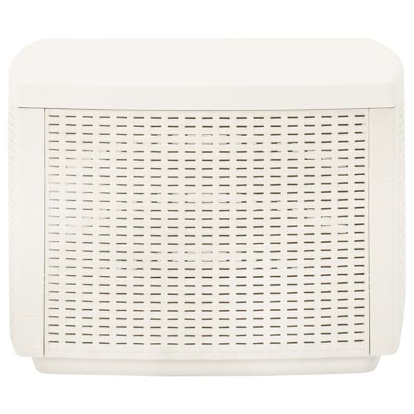 Trädgårdsbord vit 53x53x40 cm plast