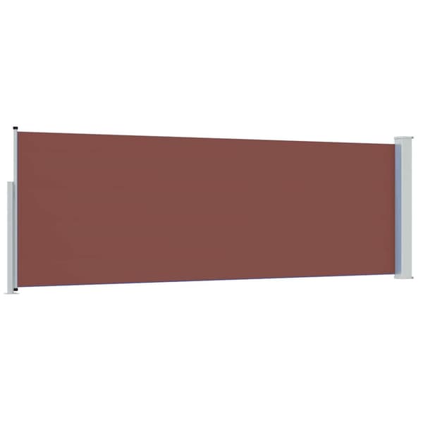 Infällbar sidomarkis 100x300 cm brun